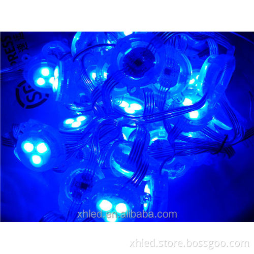 Permanent Intelligent Indoor/Outdoor Red Blue Yellow Christmas LED Decorative Light String